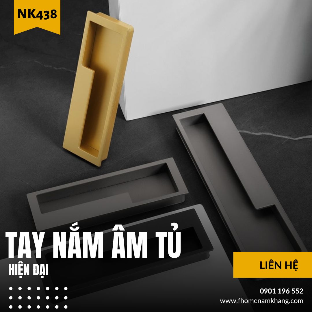 Tay nắm âm tủ hiện đại NK438 | Zalo 0901 196 552