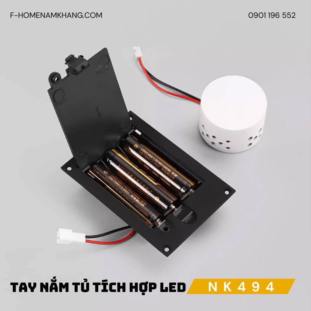 Tay nắm tủ tích hợp đèn LED cao cấp NK494 | Zalo 0901 196 552