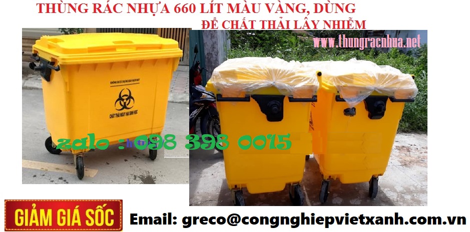 Bảo Vệ Môi Trường Với Thùng Rác Nhựa 660 lít Chất Lượng Cao