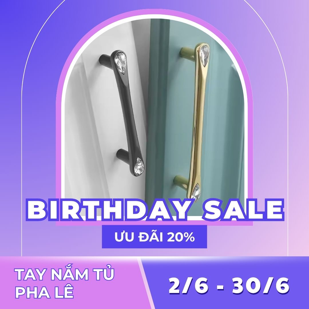 Tay nắm tủ pha lê NK439 - Ưu đãi 20% tất cả sản phẩm